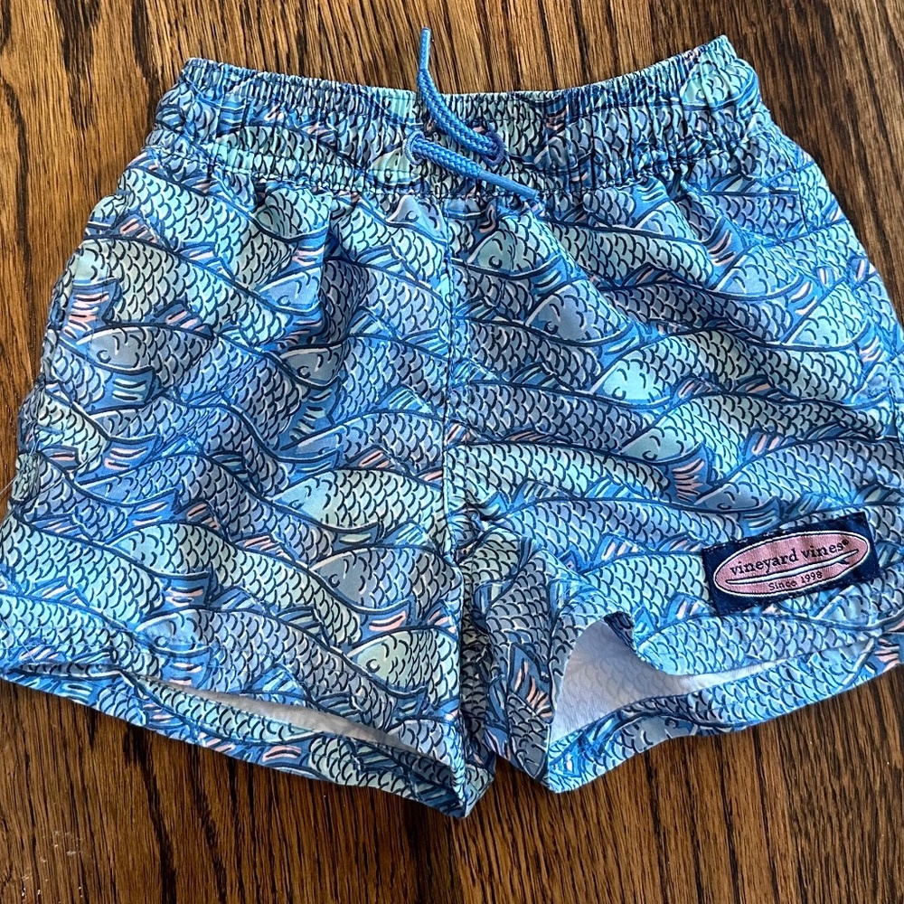 Vineyard Vines 12-18 Months Boys Swim Trunks Blue Fish